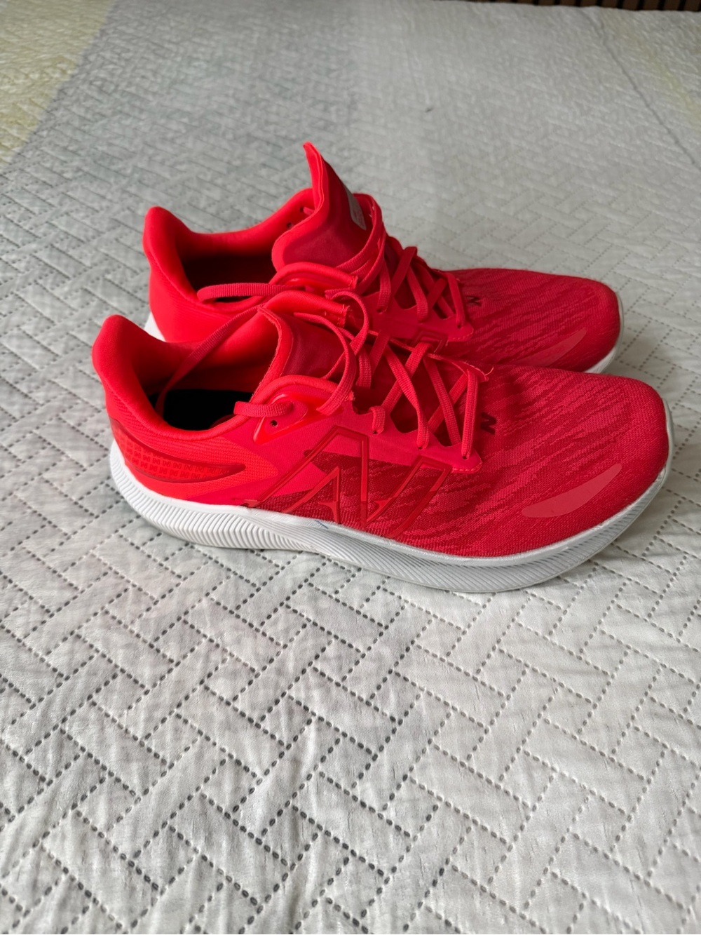 New Balance Vibrant Red Men's Athletic Running Shoes